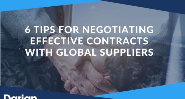 6 tips for negotiating contracts with global suppliers | Darian Global ...